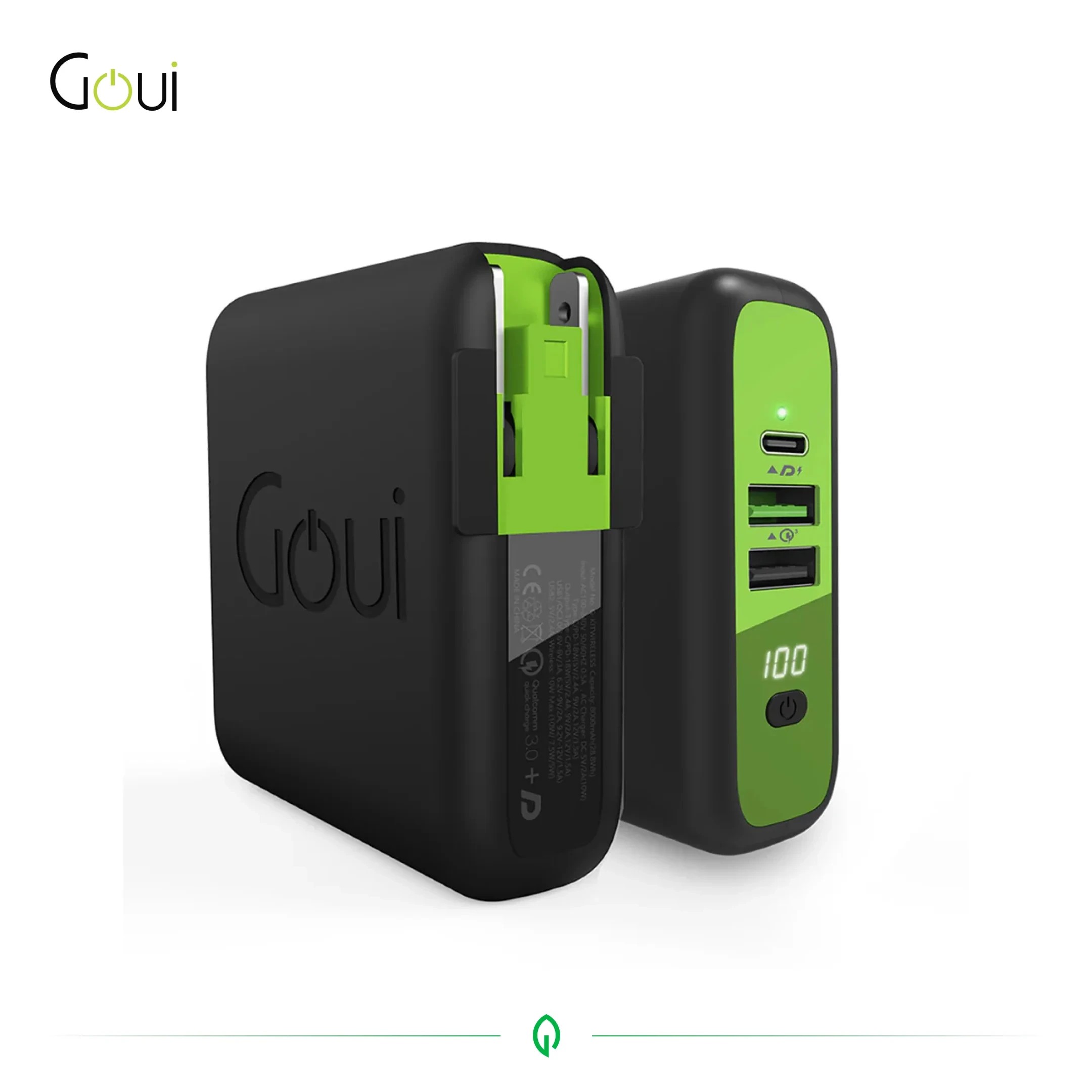 Goui Mbala Chargeur Sans Fil +Powerbank 8000 mAh Qi + Chargeur mural